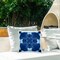 Blue & White Geometric Outdoor Printed Pillow Design by El Perkin, 18 x 7 x 18
